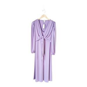 NWT River Island Purple Front Slit Tie Front Midi Dress women's sz 6